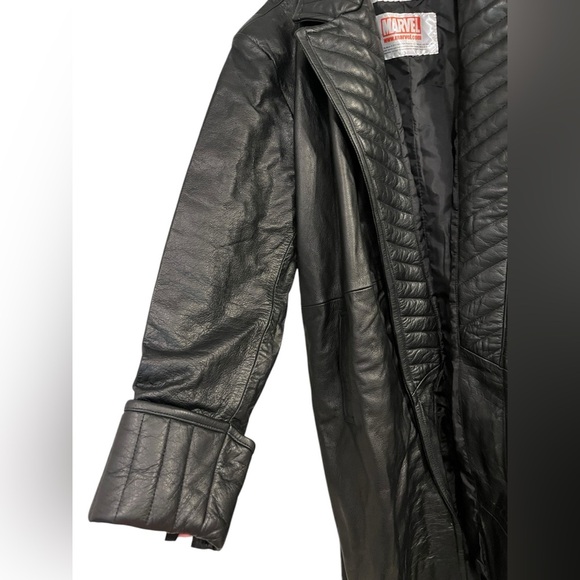 Nick Fury Iron Man 2 Coat Black Leather Long Coat - Picture 2 of 10